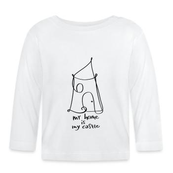 Home - Baby Bio-Langarmshirt - Weiß - Vorne