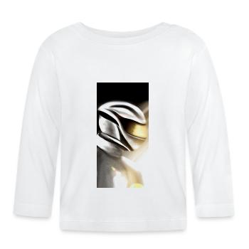 Motorcyclist - Organic Baby Long Sleeve T-Shirt - white - Front
