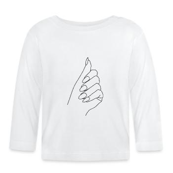 Résumé manuel - T-shirt manches longues bio Bébé - blanc - Devant