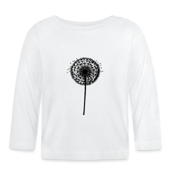 Pissenlit - T-shirt manches longues bio Bébé - blanc - Devant