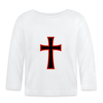 Croix celtique - T-shirt manches longues bio Bébé - blanc - Devant
