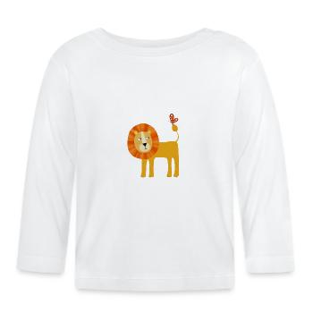 Lion - Organic Baby Long Sleeve T-Shirt - white - Front