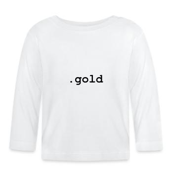 .gold - Organic Baby Long Sleeve T-Shirt - white - Front