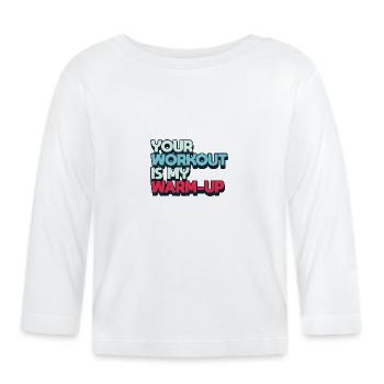 Kraft Training - Baby Bio-Langarmshirt - Weiß - Vorne