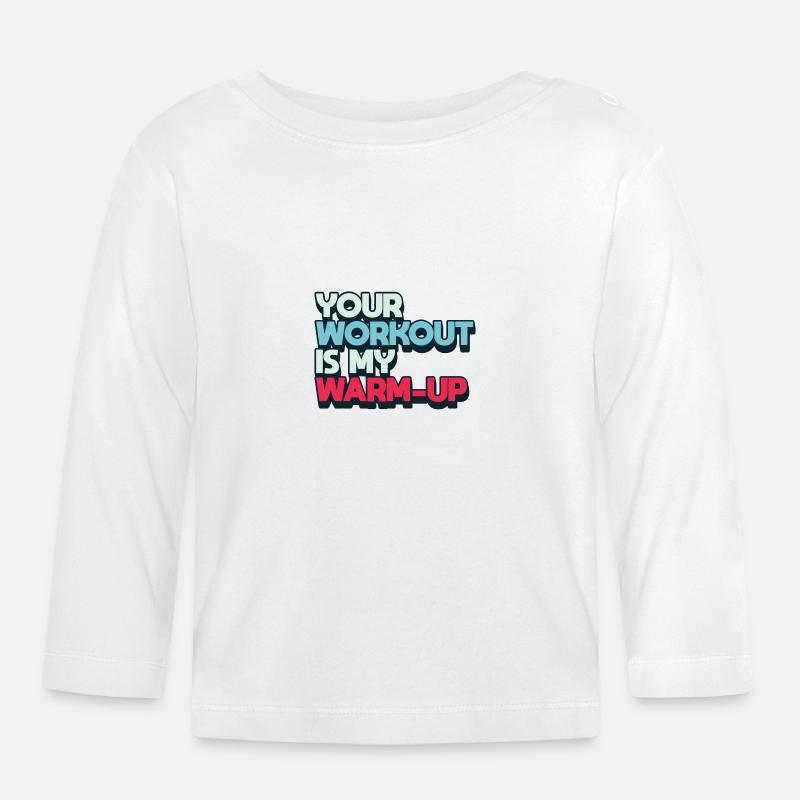 Kraft Training - Baby Bio-Langarmshirt - Weiß