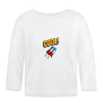 JR cool - T-shirt manches longues bio Bébé - blanc - Devant