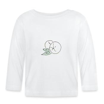 peach - Organic Baby Long Sleeve T-Shirt - white - Front