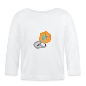 Sports de loisirs Skate Skater Skater Roller Girl - T-shirt manches longues bio Bébé - blanc - Devant