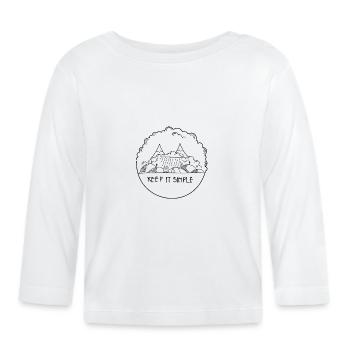 Gardez-le simple et nuageux - T-shirt manches longues bio Bébé - blanc - Devant