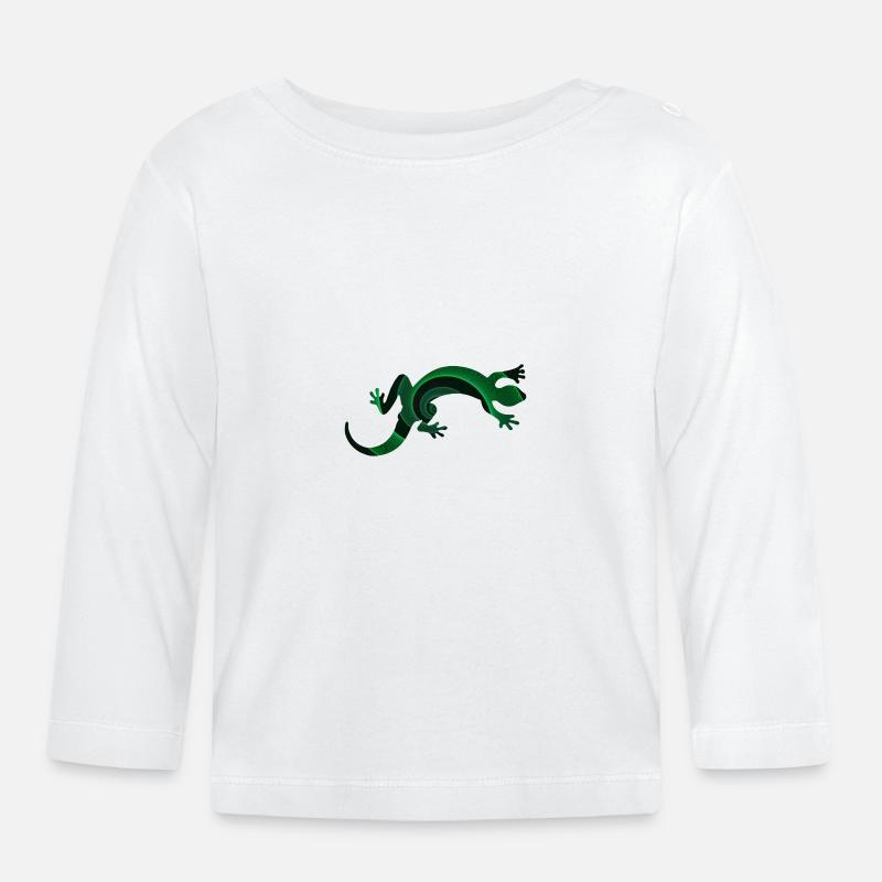 gecko - T-shirt manches longues bio Bébé - blanc