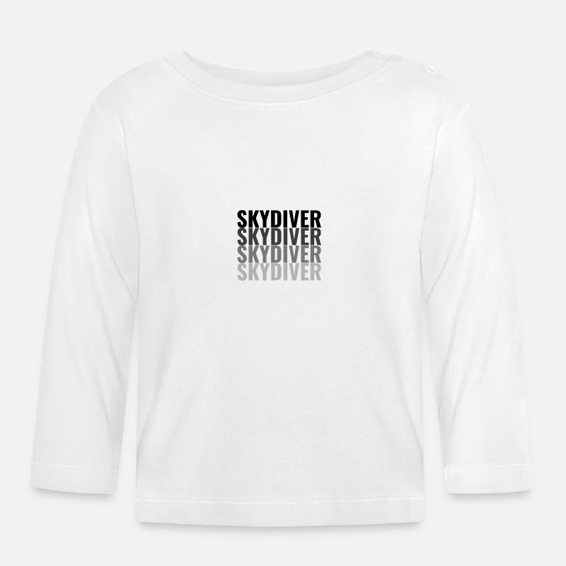 SKYDIVER Fallschirmspringer - Baby Bio-Langarmshirt - Weiß