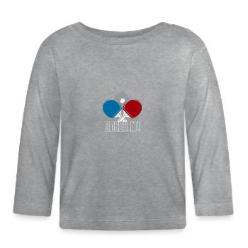 Tischtennis table Smash - Baby Bio-Langarmshirt - Grau meliert - Vorne