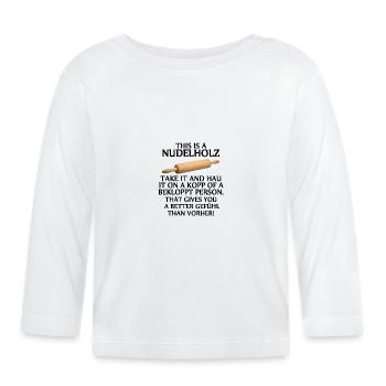 rolling pin - Organic Baby Long Sleeve T-Shirt - white - Front