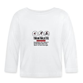 TRIATHLETE DEFINITION - Organic Baby Long Sleeve T-Shirt - white - Front
