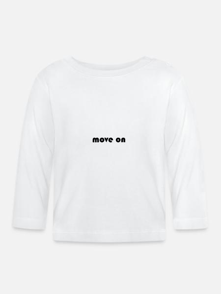 move on - Baby Bio-Langarmshirt - Weiß
