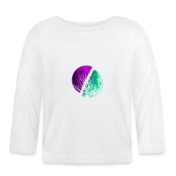 Lune - T-shirt manches longues bio Bébé - blanc - Devant