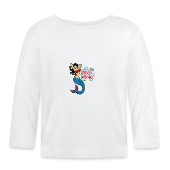 Meerjungfrau - Baby Bio-Langarmshirt - Weiß - Vorne