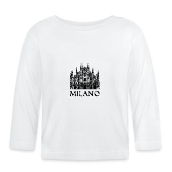 Milan - T-shirt manches longues bio Bébé - blanc - Devant