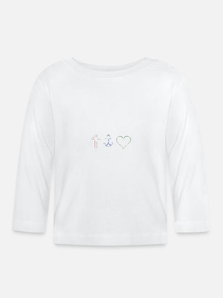 Glaube - Hoffnung - Liebe - Baby Bio-Langarmshirt - Weiß