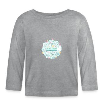THE CRAZY CRAZY 01 - T-shirt manches longues bio Bébé - gris chiné - Devant