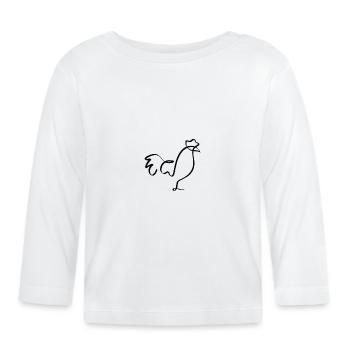 One line tap black - Organic Baby Long Sleeve T-Shirt - white - Front