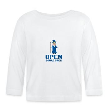 Développeur Open Sourcerer Drôle idée de cadeau - T-shirt manches longues bio Bébé - blanc - Devant