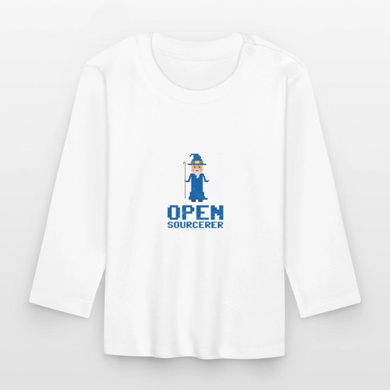 Developer Open Sourcerer Funny gift idea Organic Baby Long Sleeve T-Shirt