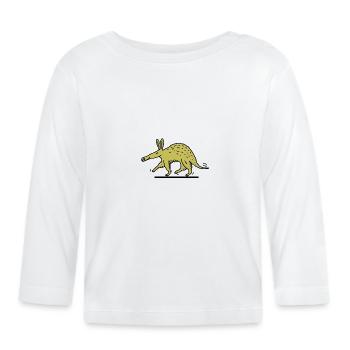 Erdferkel - Baby Bio-Langarmshirt - Weiß - Vorne