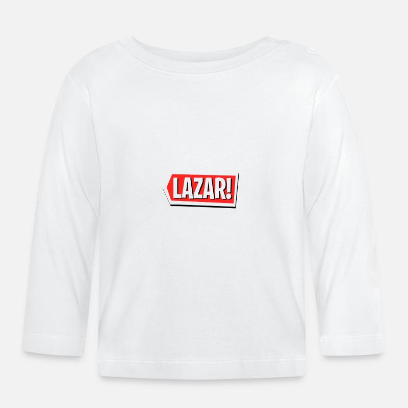 Logo Lazar - Maglietta a manica lunga ecologico per bambini - bianco