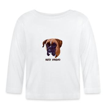 Best Friend - Baby Bio-Langarmshirt - Weiß - Vorne