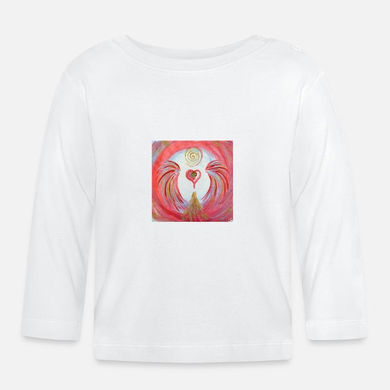 Gel de cœur de la visibilité - T-shirt manches longues bio Bébé - blanc