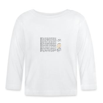 Bitcoin Block 0 Code - Baby Bio-Langarmshirt - Weiß - Vorne
