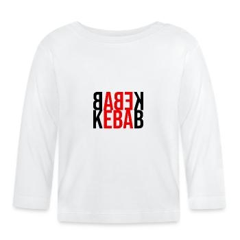 Kebab fast food - T-shirt manches longues bio Bébé - blanc - Devant