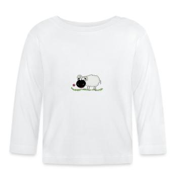 Walliser black-nosed sheep - Organic Baby Long Sleeve T-Shirt - white - Front