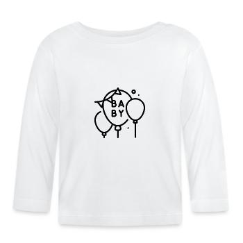 Baby shower - Organic Baby Long Sleeve T-Shirt - white - Front