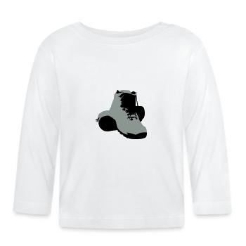 hiking boots - Organic Baby Long Sleeve T-Shirt - white - Front