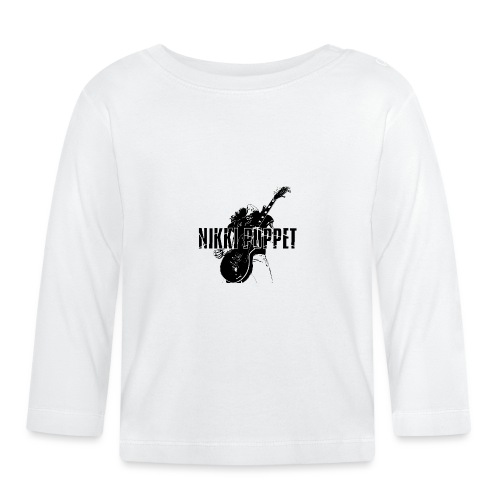 NP gitarrist Logo schwarz - Baby Bio-Langarmshirt