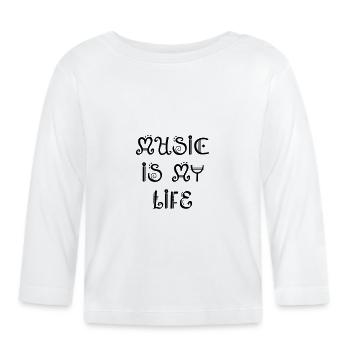 MUSIC - Organic Baby Long Sleeve T-Shirt - white - Front