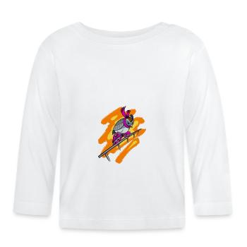 Wachtel / Quail Rollerblade - Baby Bio-Langarmshirt - Weiß - Vorne