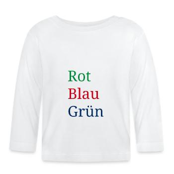 Optische Täuschung Illusion - Baby Bio-Langarmshirt - Weiß - Vorne