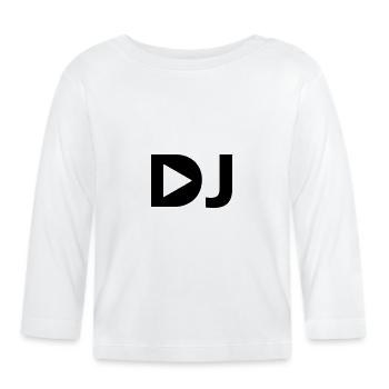 DJ Play the music - Baby Bio-Langarmshirt - Weiß - Vorne