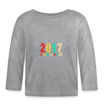 Jubiläumsgeschenk 2017 Limited Edition 2017 - Baby Bio-Langarmshirt - Grau meliert - Vorne