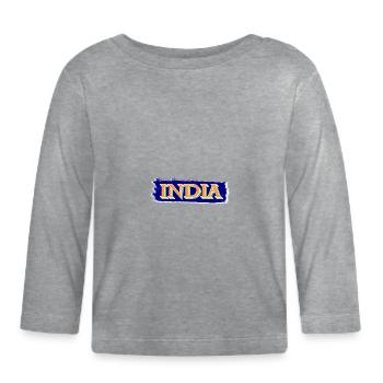 Inde Inde Hindu Pride Drapeau Pays I Cadeau - T-shirt manches longues bio Bébé - gris chiné - Devant