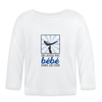 On laisse pas bébé dans un coin - T-shirt manches longues bio Bébé - blanc - Devant
