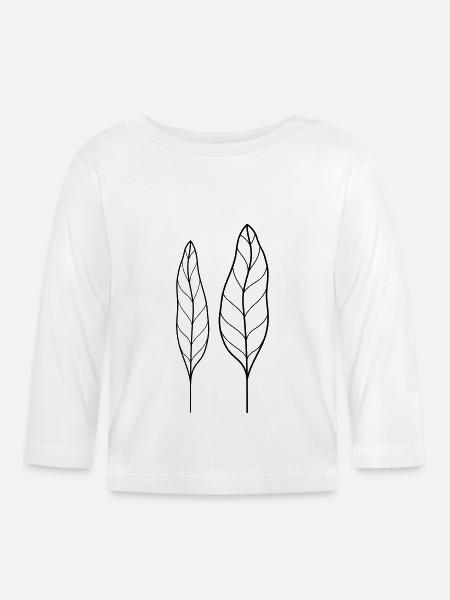 blatt - Baby Bio-Langarmshirt - Weiß