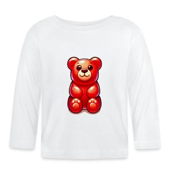 Teddybär - Baby Bio-Langarmshirt - Weiß - Vorne