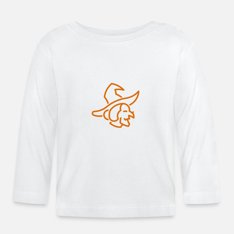Hexe - Baby Bio-Langarmshirt - Weiß