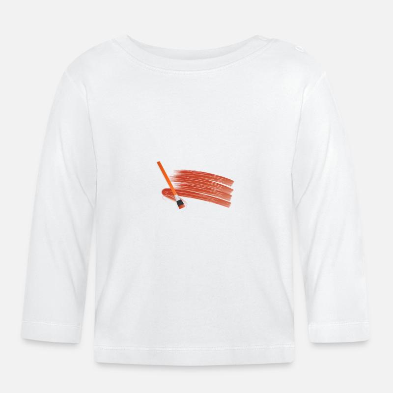 brosse - T-shirt manches longues bio Bébé - blanc
