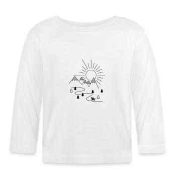 ride out - Organic Baby Long Sleeve T-Shirt - white - Front
