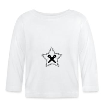 Karaoke - T-shirt manches longues bio Bébé - blanc - Devant